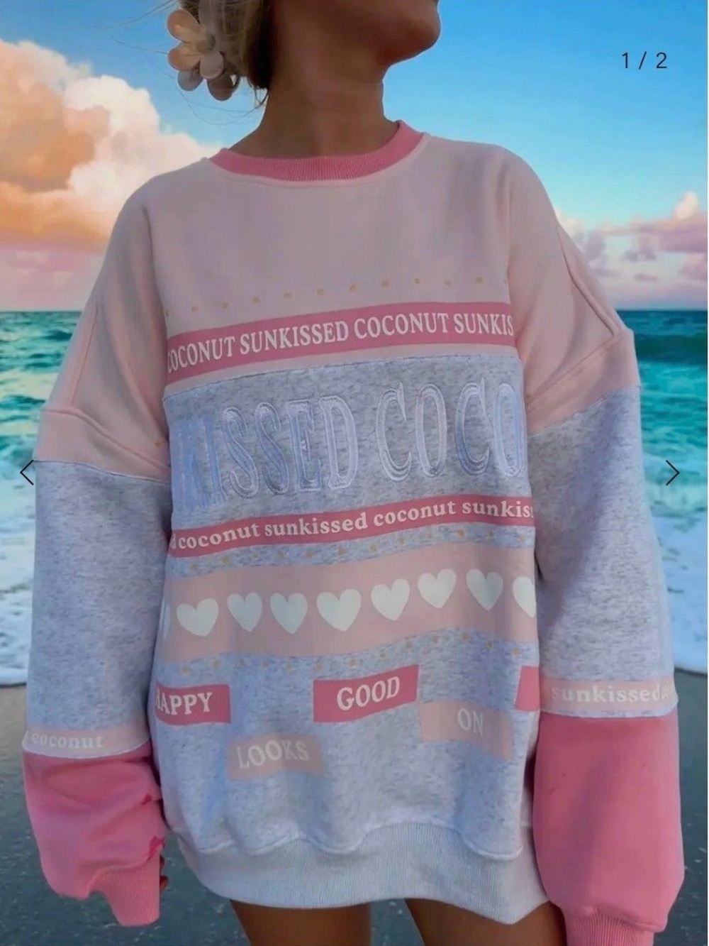 Sunkissed Coconut Pullover Sweatshirt